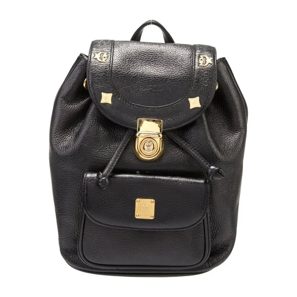 MCM | Bags | Euc Mcm Leather Backpack In Black | Poshmark display picture 2